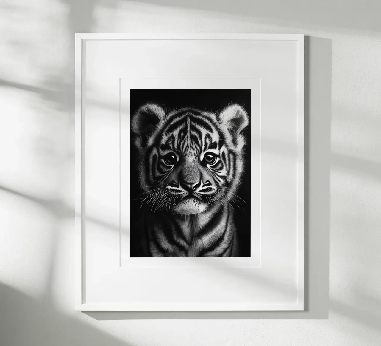 Die zärtliche Majestät des Tigers Poster von Monochrome