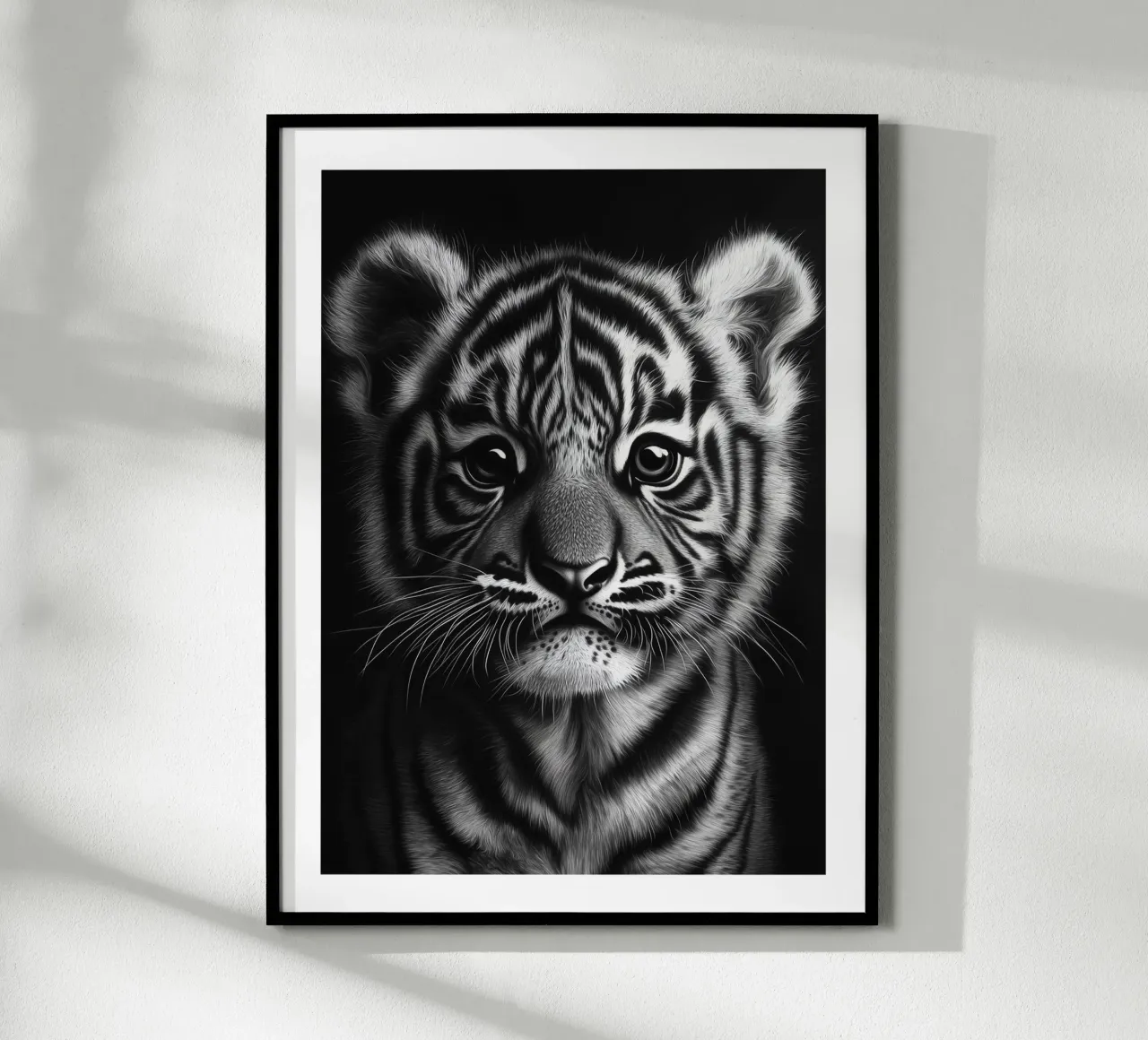 Die zärtliche Majestät des Tigers Poster von Monochrome