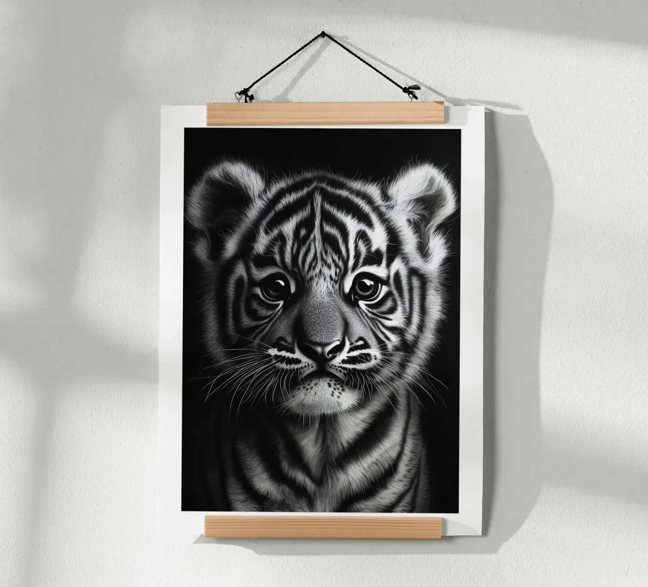Die zärtliche Majestät des Tigers Poster von Monochrome