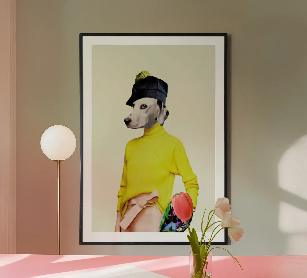 Miss Suspect poster con telaio in legno da Mrs. Pepper's Designs