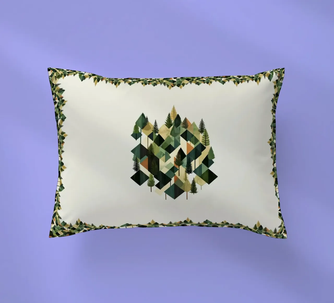 Green emerge 8 - framed cuscino da The Quiet Senju