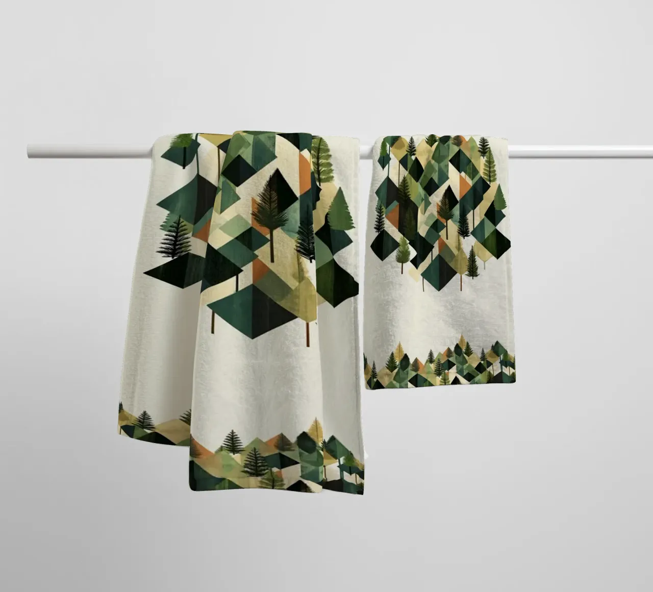 Green emerge 8 - framed asciugamano da bagno da The Quiet Senju