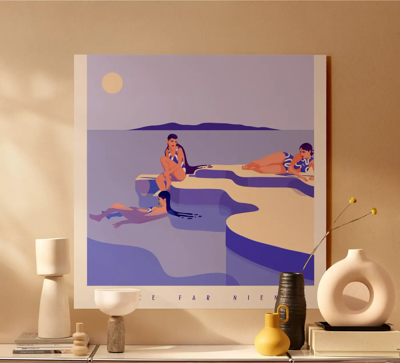 DOLCE FAR NIENTE acrylic glass by Kika illu