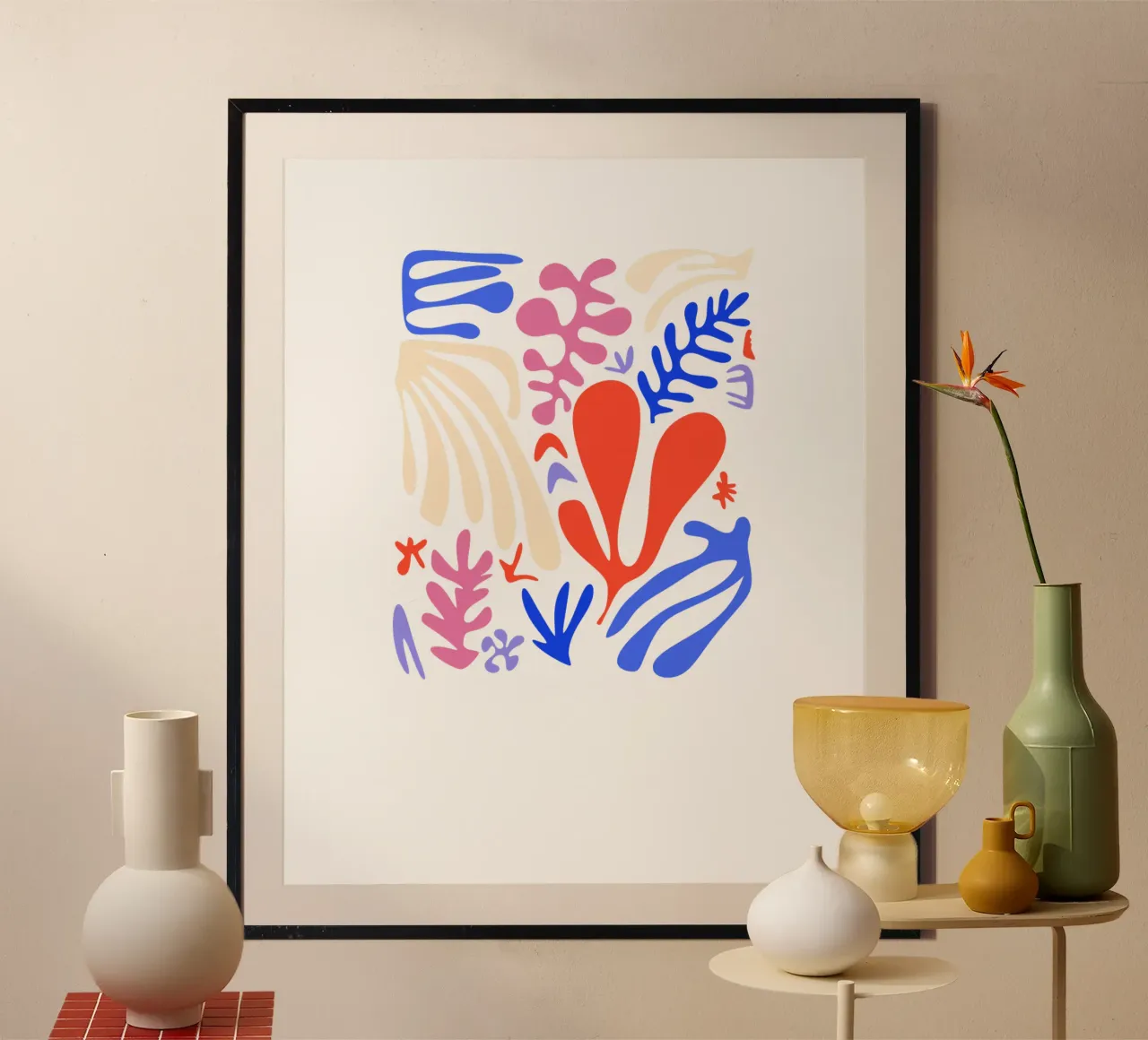 organic poster with aluminum frame by Kika illu