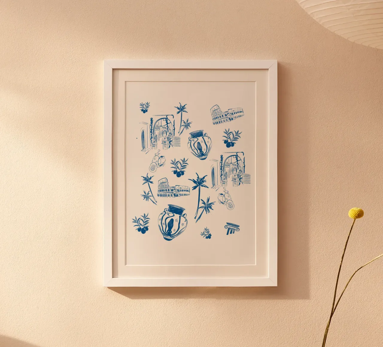 My Roman Empire poster with aluminum frame by Kika illu