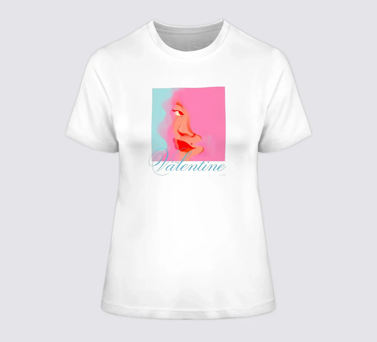 Be my VALENTINE I women's fitted t-shirt by Kika illu
