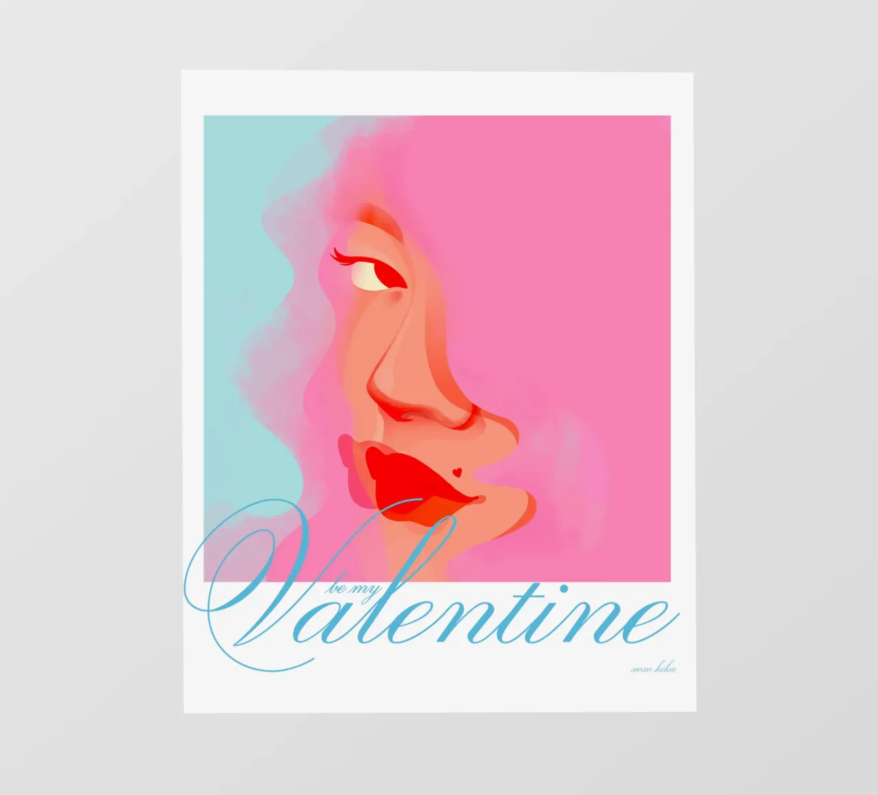 Be my VALENTINE I telo in pvc da Kika illu