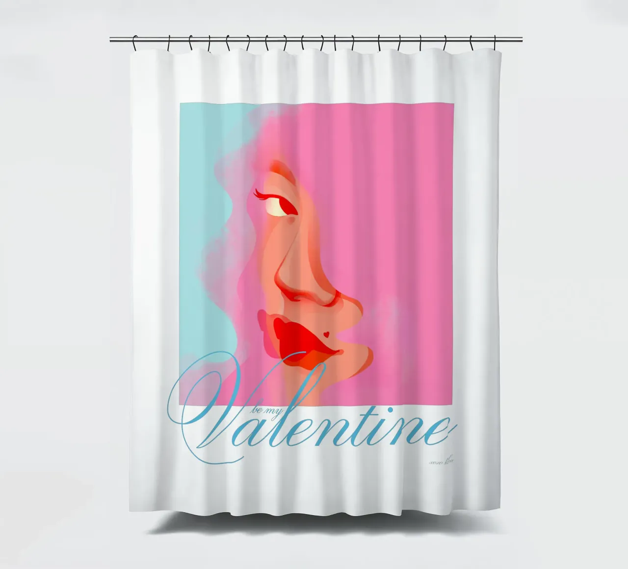 Be my VALENTINE I tenda da doccia da Kika illu