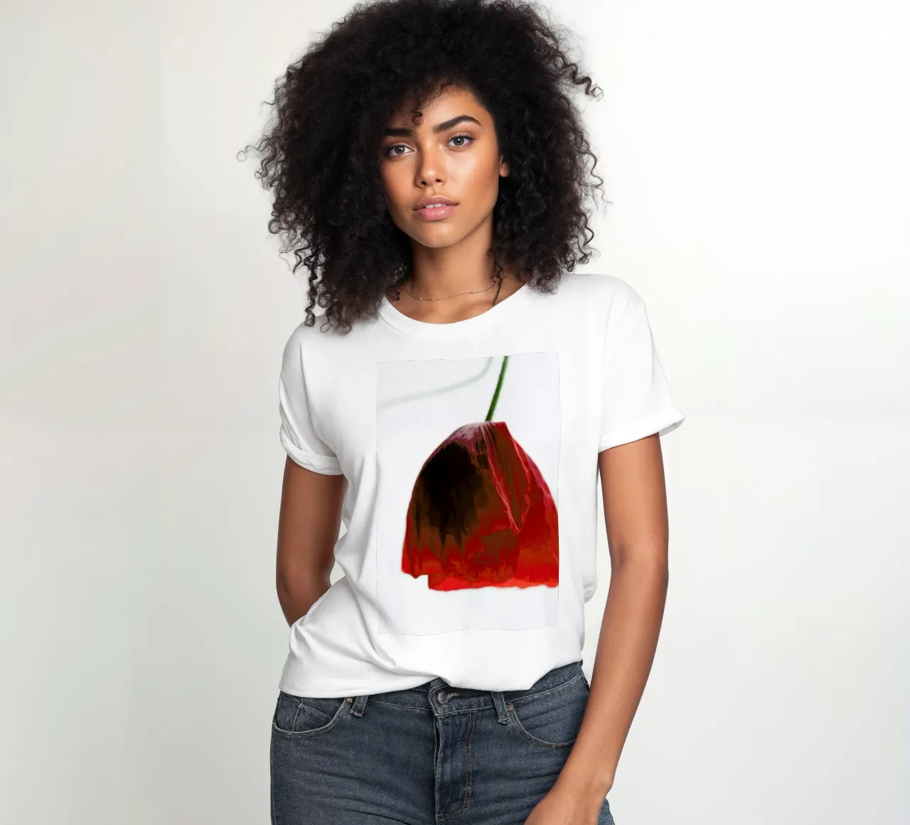 Poppy Seed Dress women's fitted t-shirt by Studio Nahili