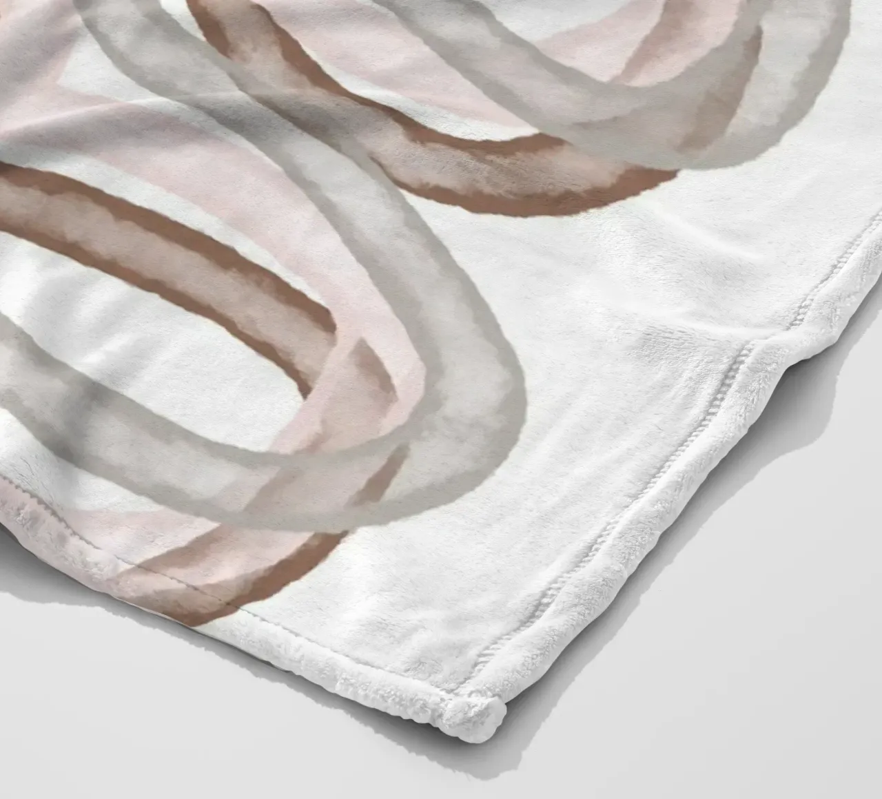 Linee astratte ad acquerello coperta in pile da Martina