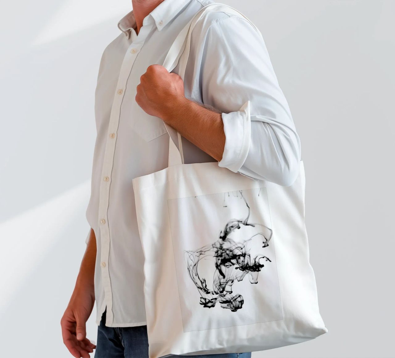 Smooth Movement borsa in juta da Studio Nahili