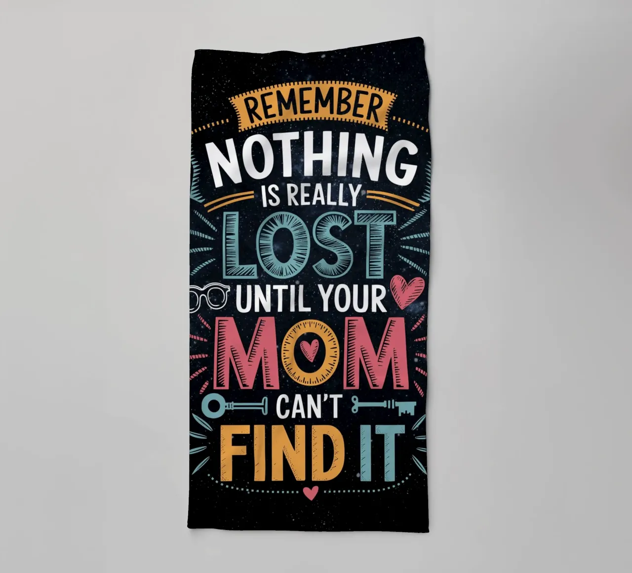 Nulla è veramente perduto Mamma citazione asciugamano da bagno da Plain Thoughts