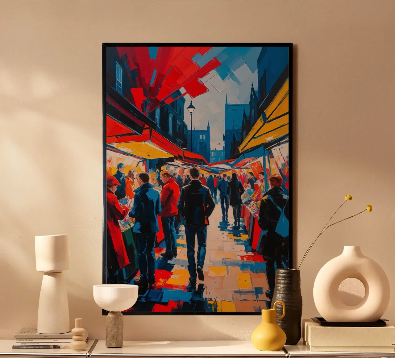 Camden Market Energy in Expressionist Colors carta hahnemühle da AlbertKlee