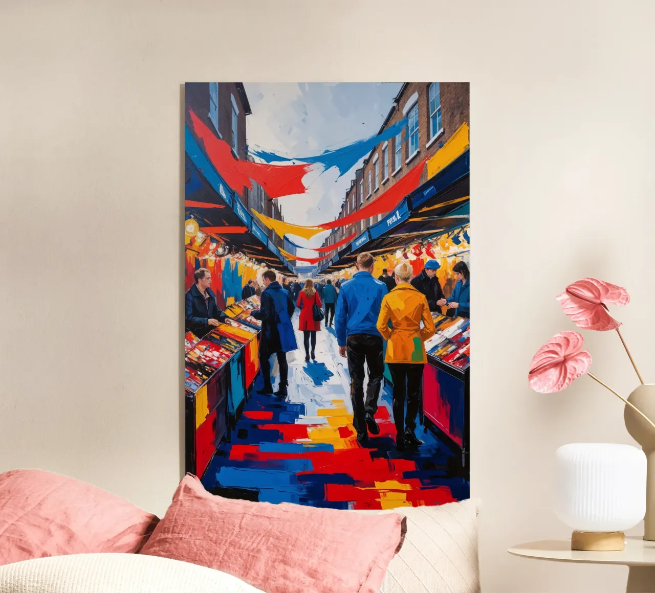 Camden Market in Bold Expressionist Strokes metacrilato de AlbertKlee