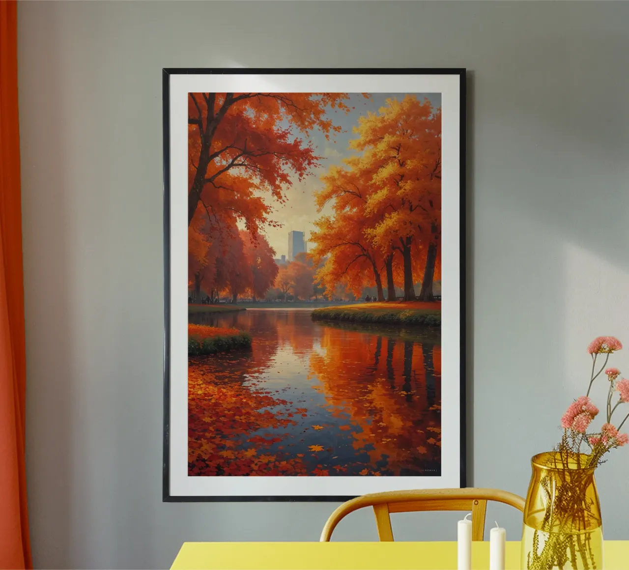Golden Autumn Reflections at Hyde Park hahnemühle de AlbertKlee