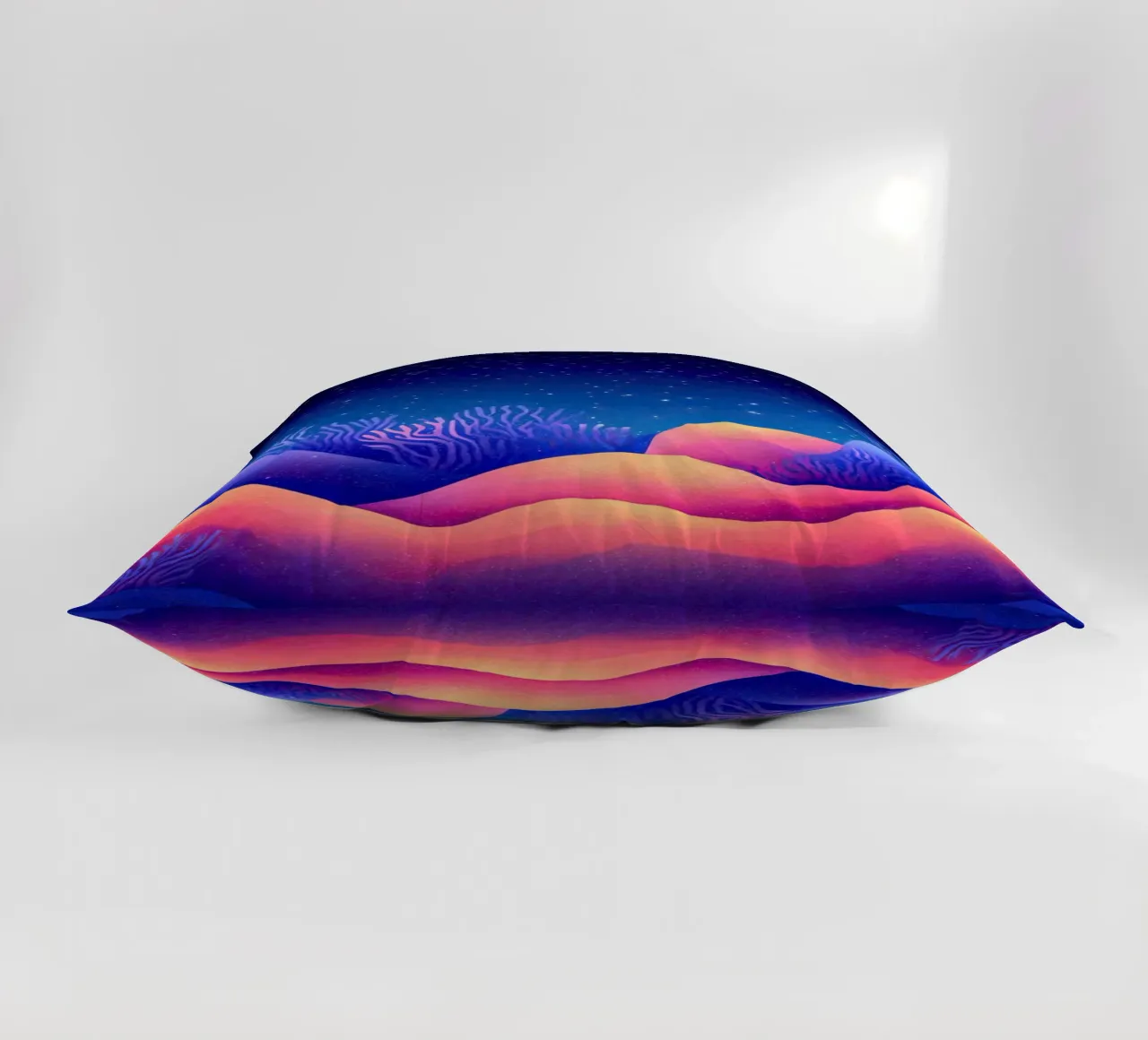 Cosmic Aurora: Waves of Dreams decorative cushion by The Sea