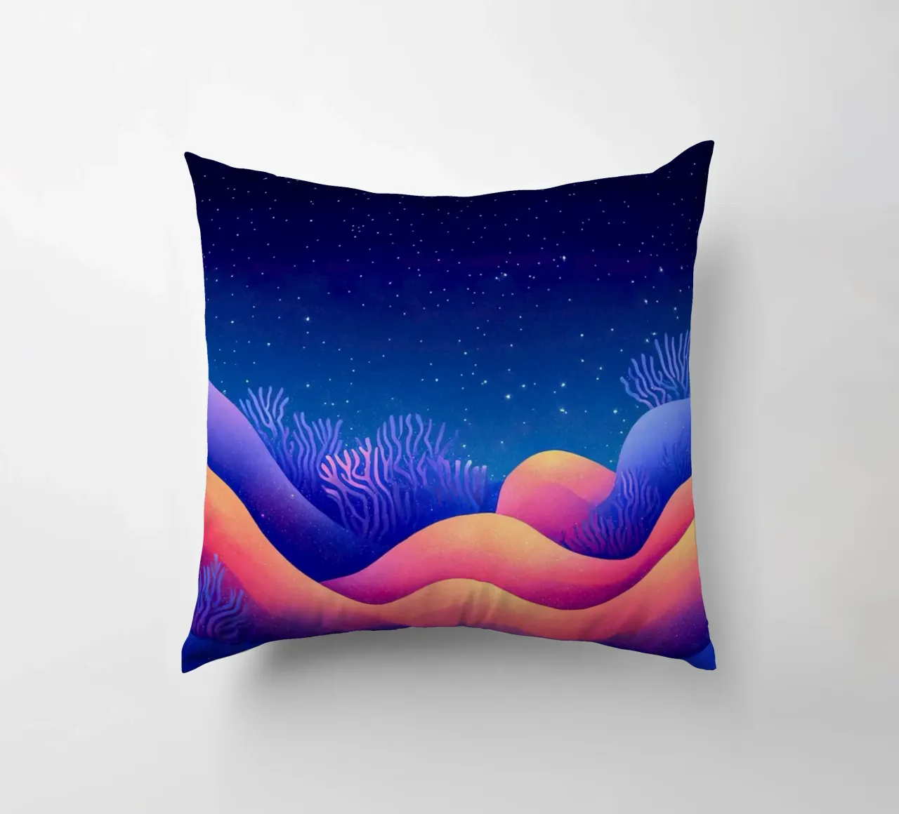 Cosmic Aurora: Waves of Dreams decorative cushion by The Sea