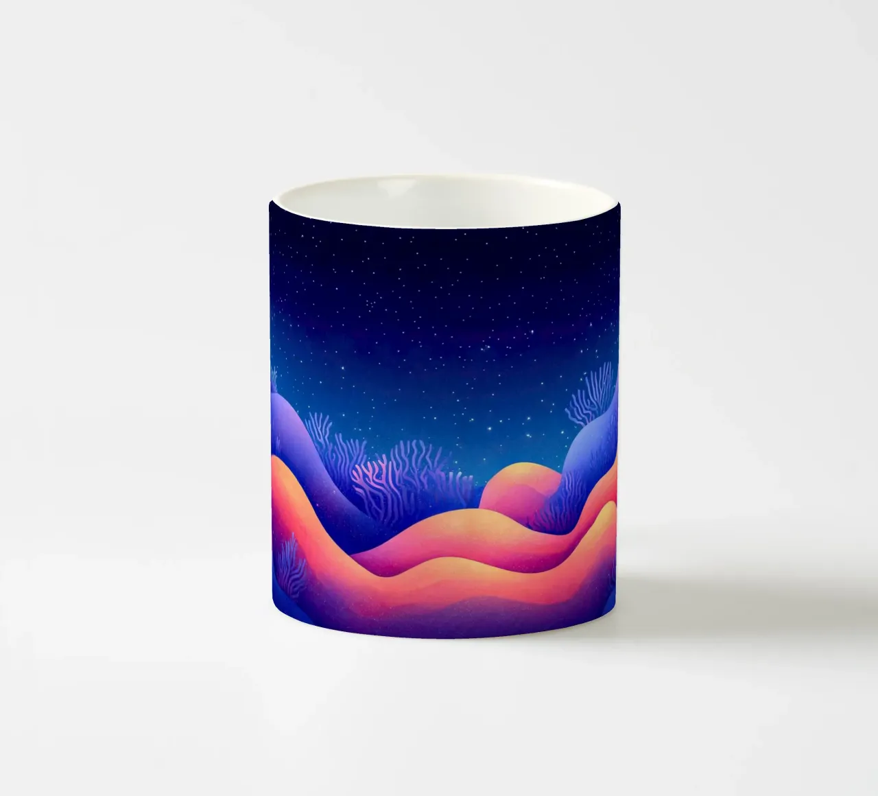 Cosmic Aurora: Waves of Dreams ceramic mug by The Sea