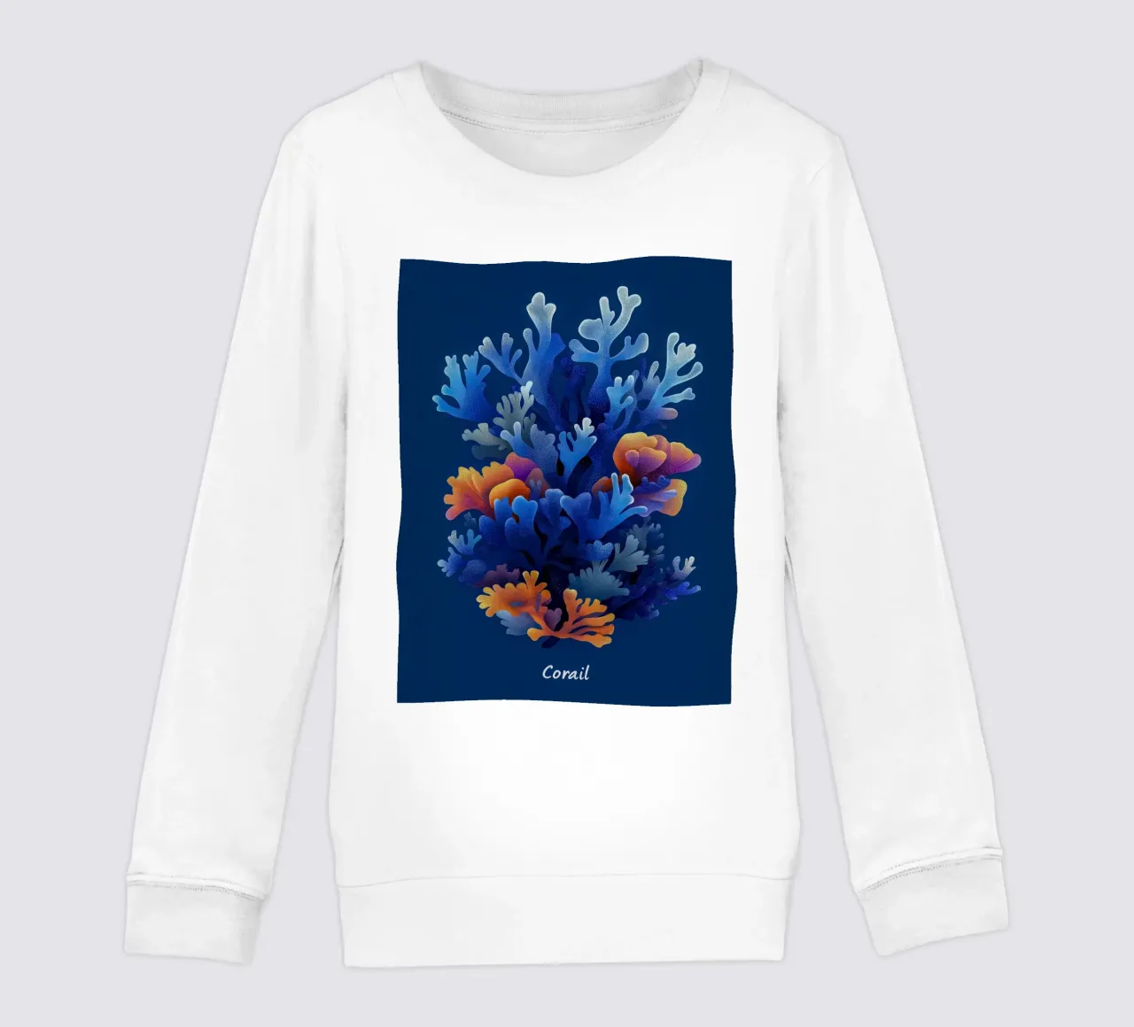 L'Éclosion Marine - Bellezza corallina in blu profondo felpa bambino da The Sea