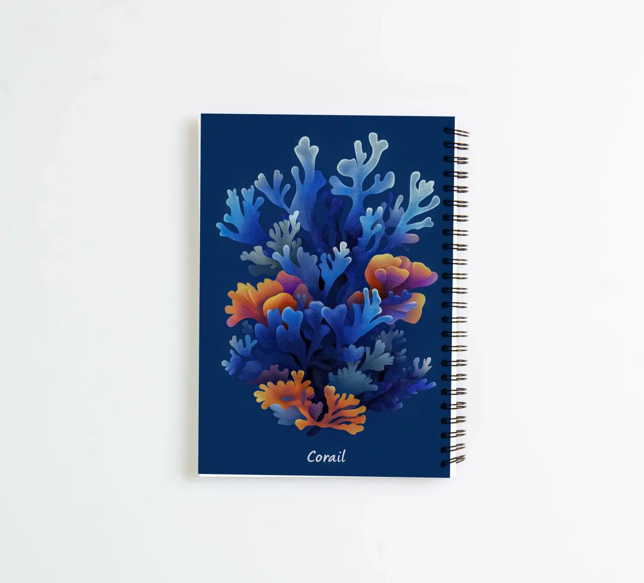 L'Éclosion Marine - Coral Beauty in Deep Blue spiral notebook by The Sea