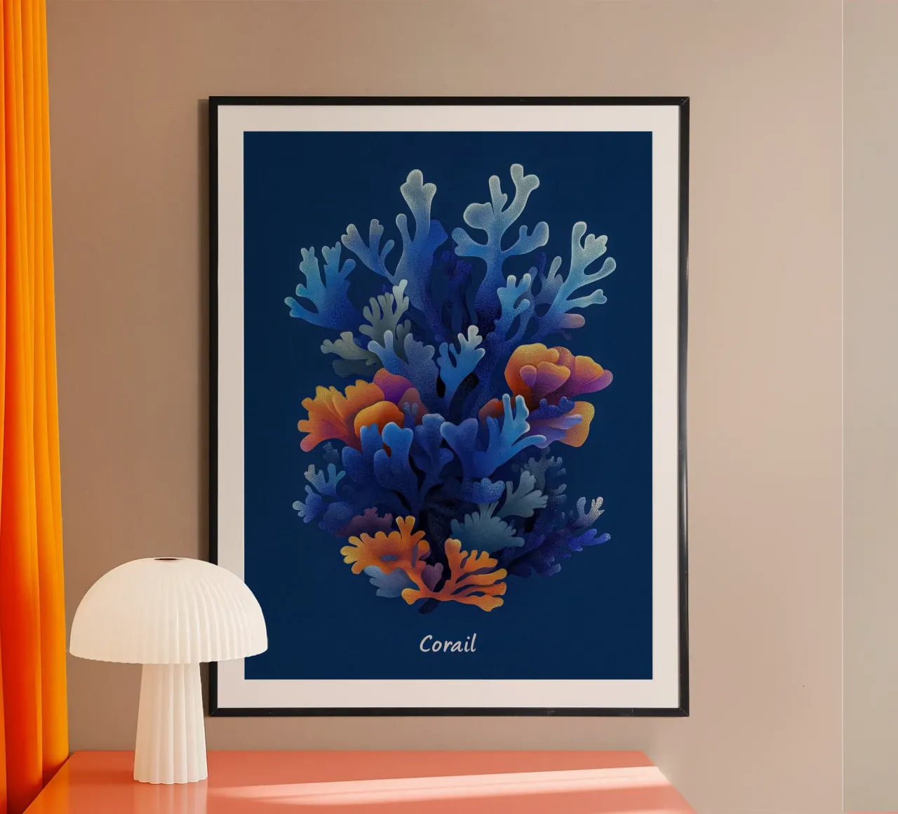 L'Éclosion Marine - Coral Beauty in Deep Blue hahnemühle by The Sea