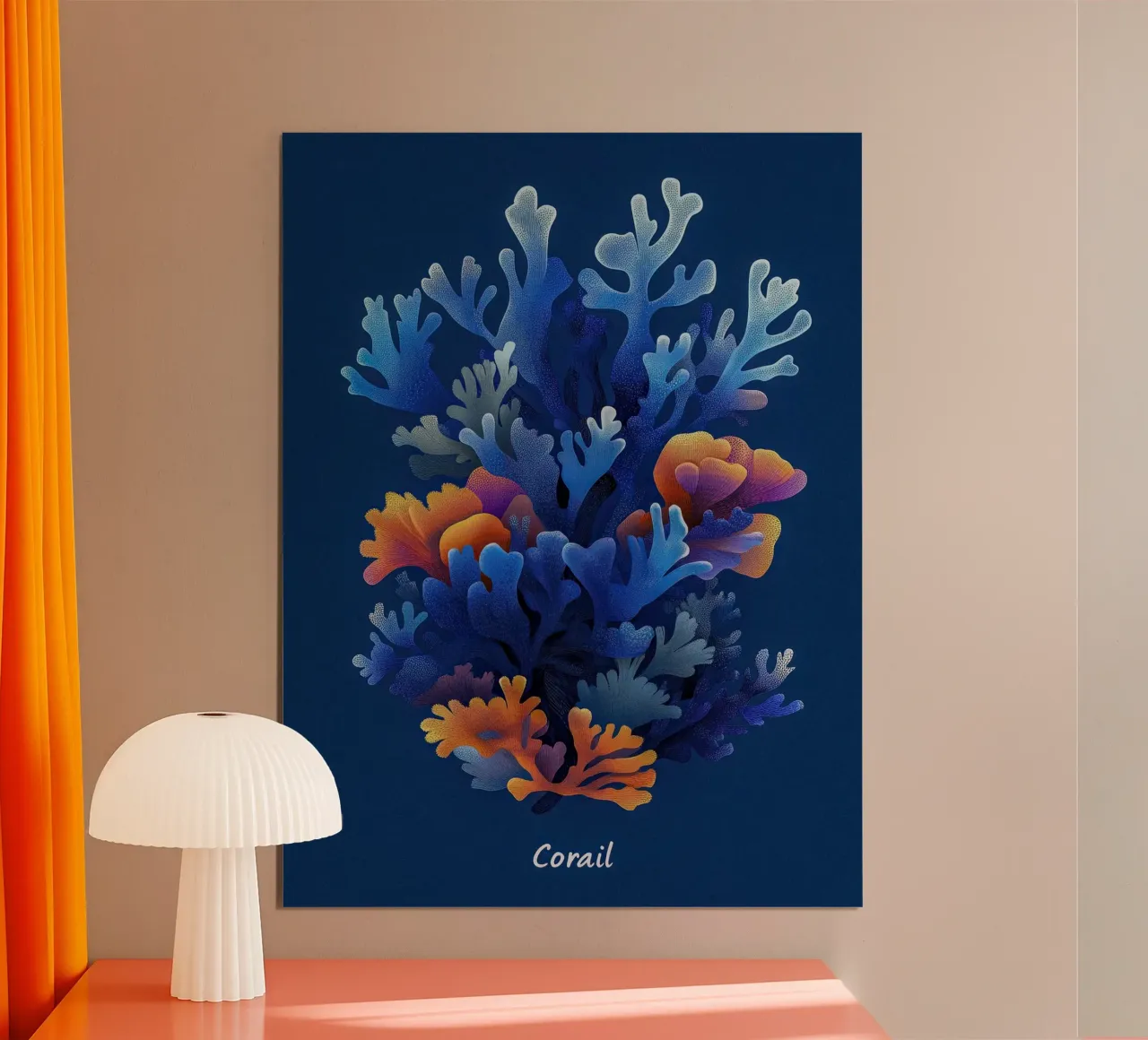 L'Éclosion Marine - Coral Beauty in Deep Blue hahnemühle by The Sea