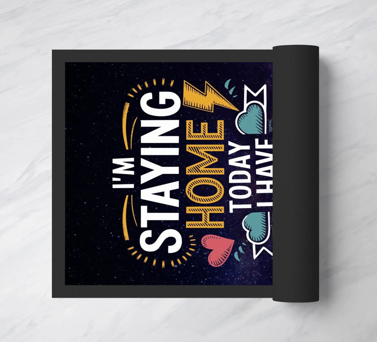 I'm Staying Home I Have Mood Poisoning doormat by Plain Thoughts
