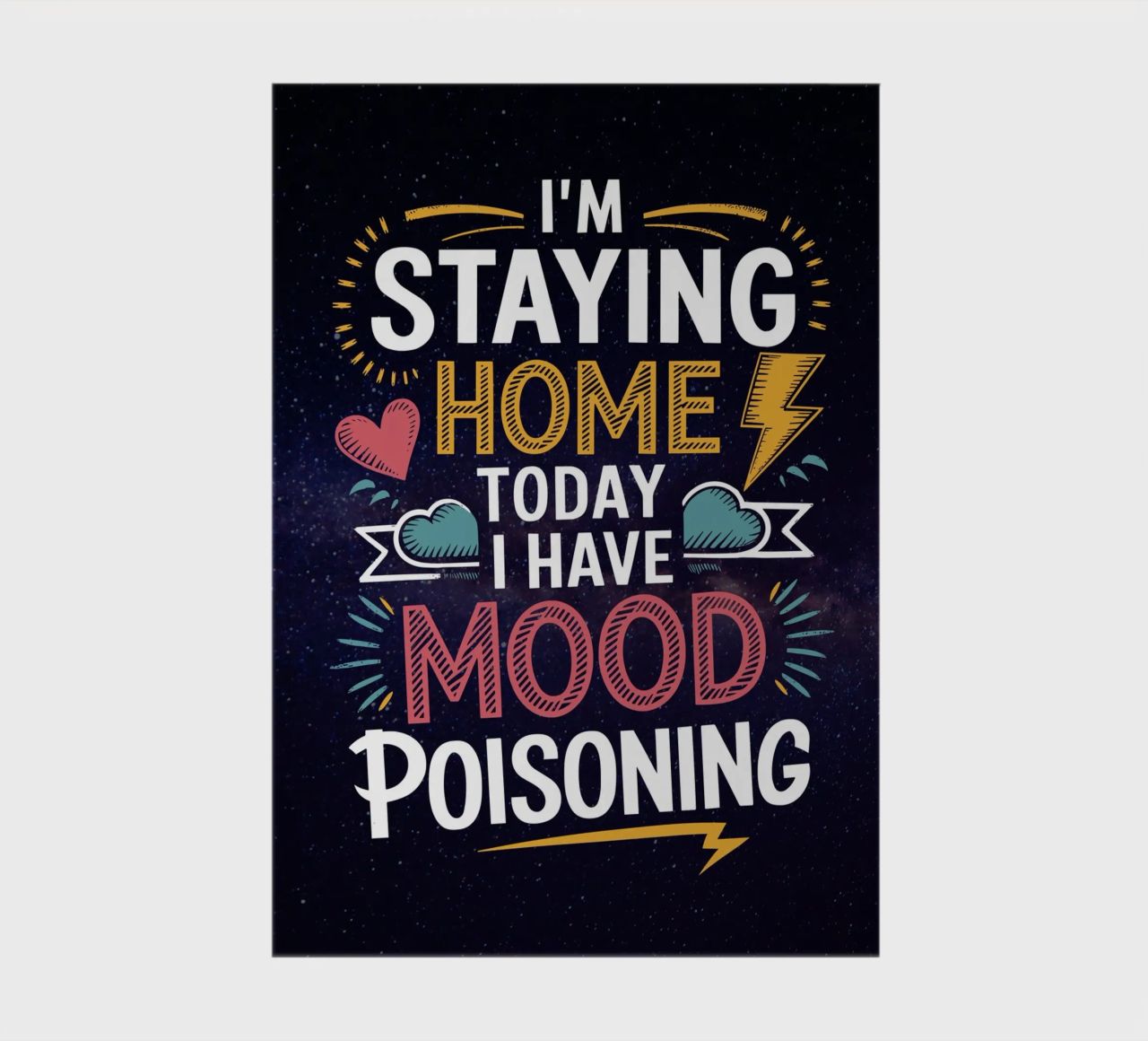 I'm Staying Home I Have Mood Poisoning notebook by Plain Thoughts