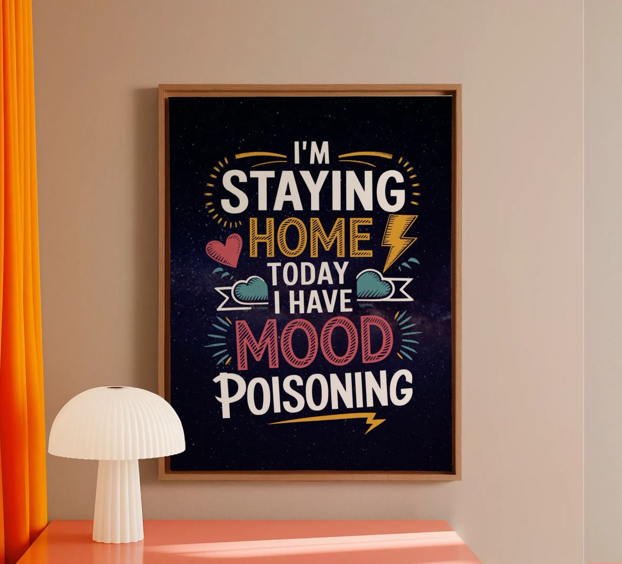 I'm Staying Home I Have Mood Poisoning canvas by Plain Thoughts
