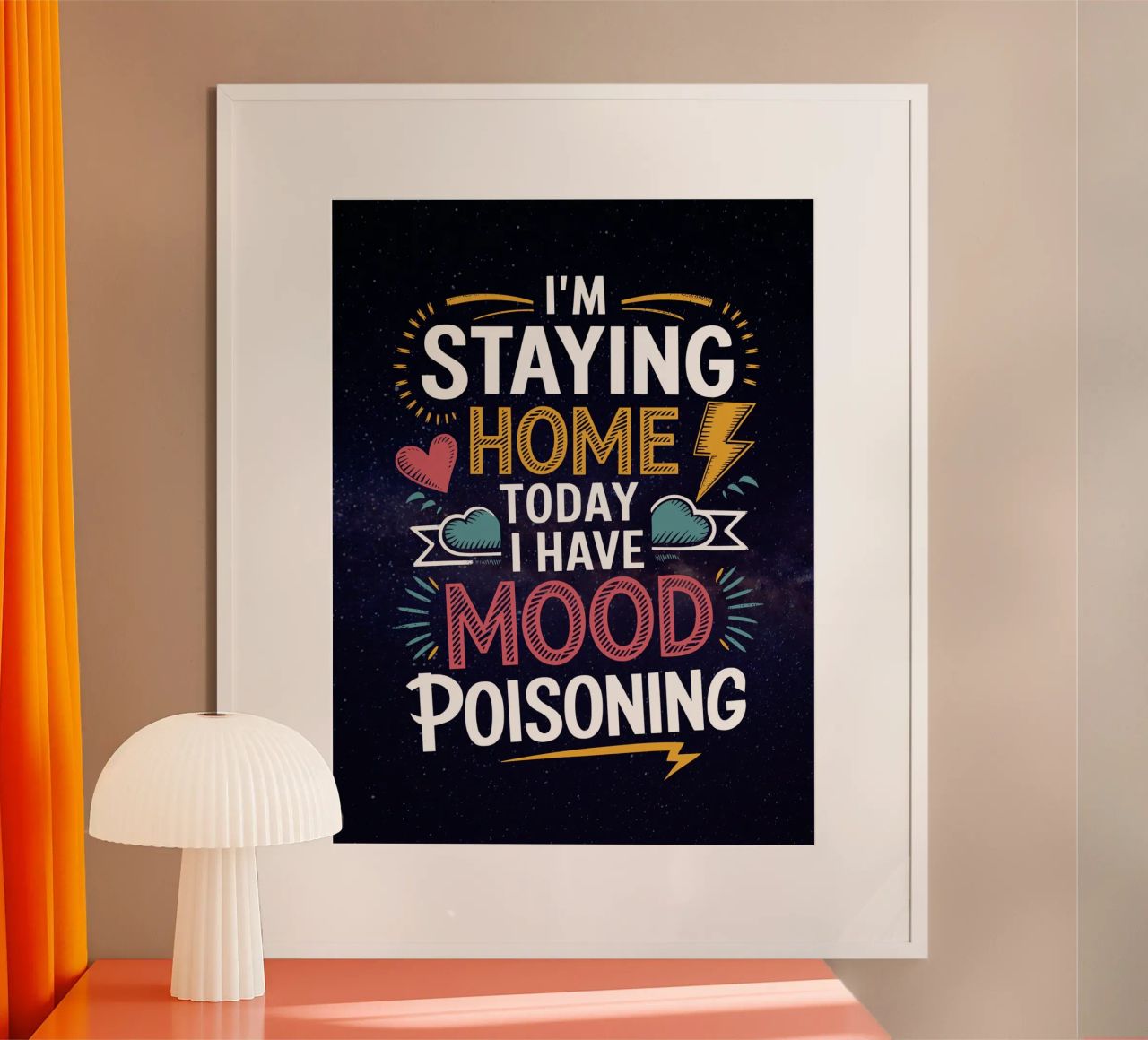I'm Staying Home I Have Mood Poisoning hahnemühle by Plain Thoughts