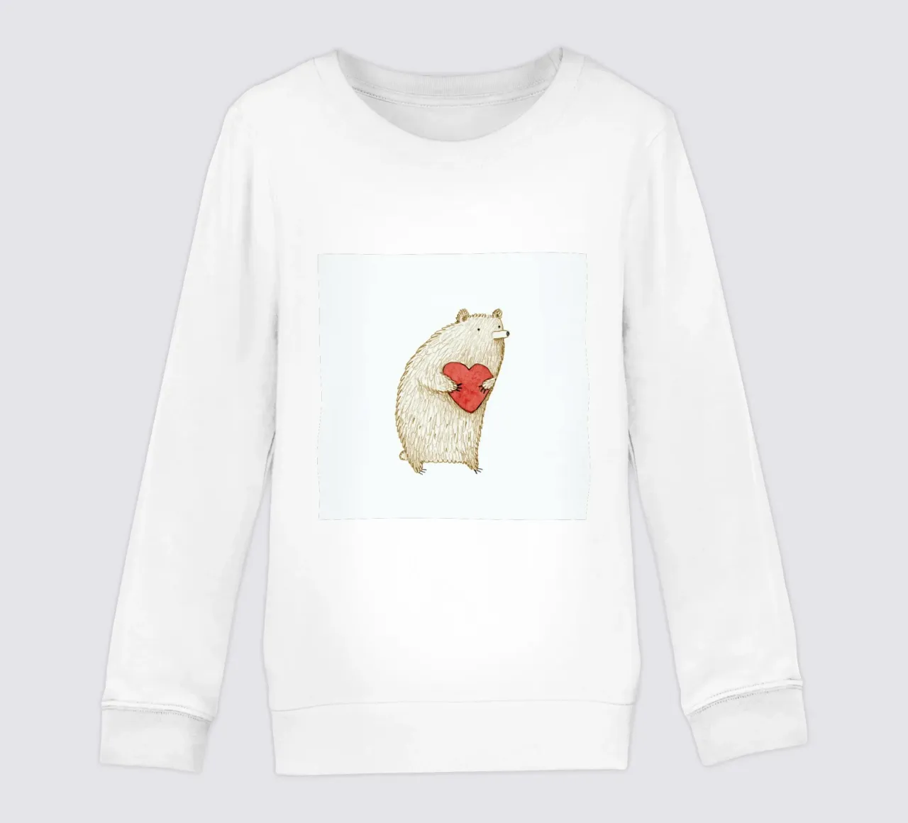 Bear With Heart Kinder Sweatshirt von Sophie Corrigan
