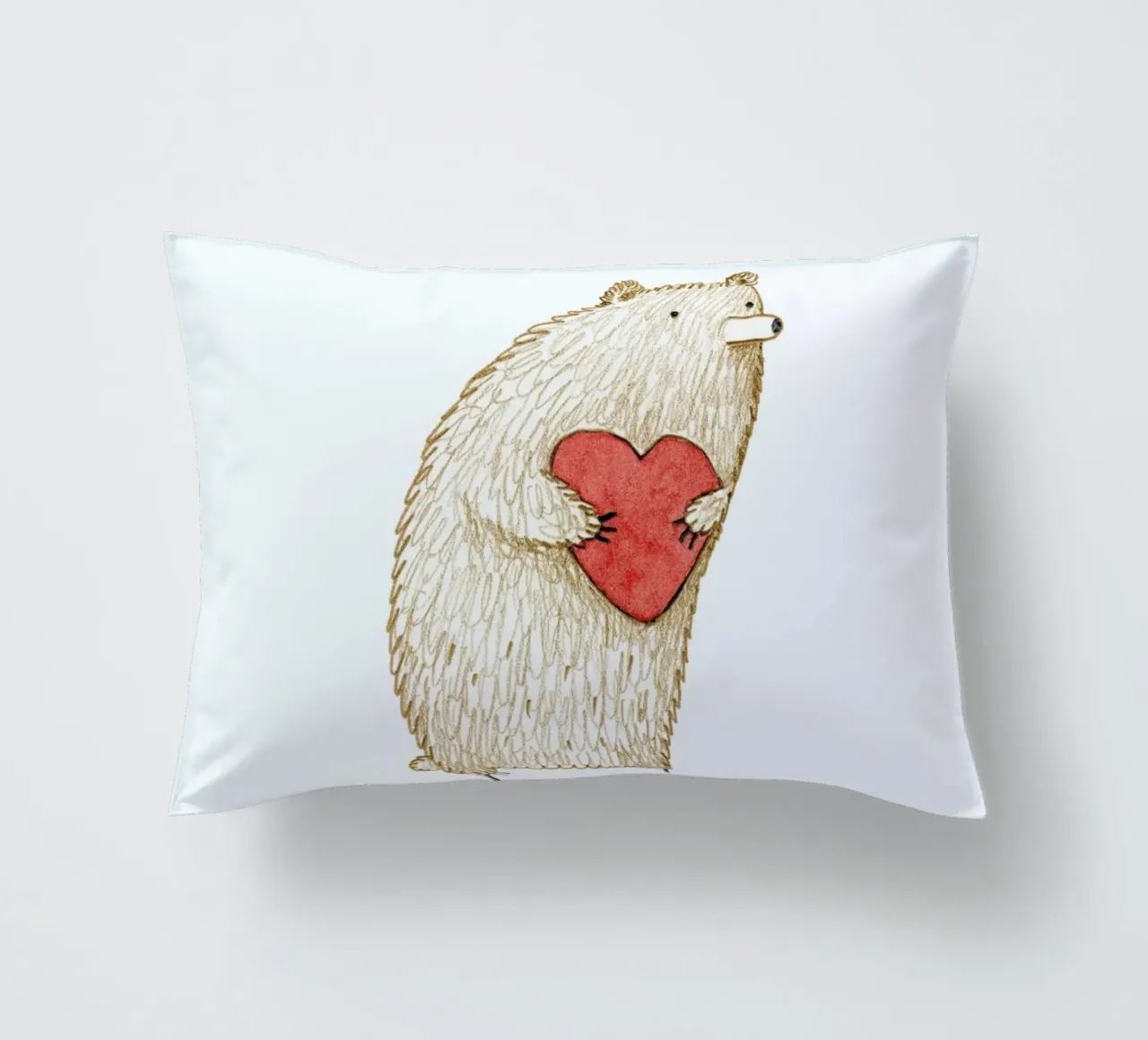 Bear With Heart cuscino da Sophie Corrigan