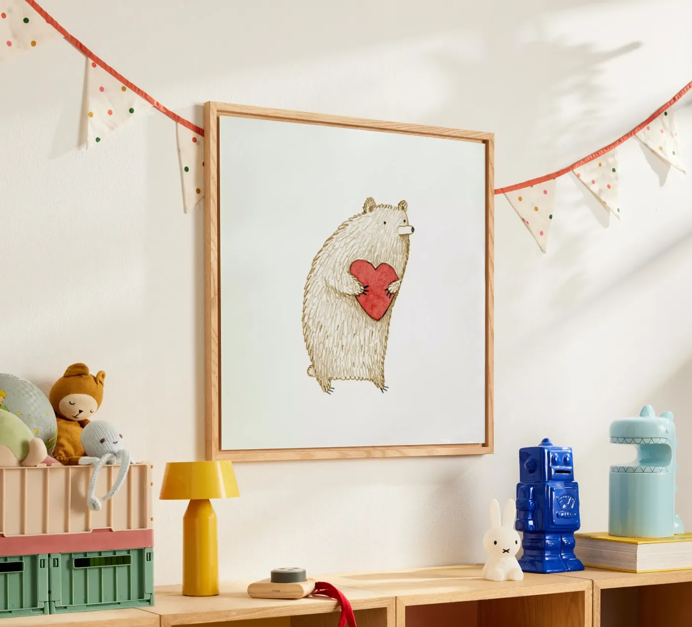 Bear With Heart acrylic glass by Sophie Corrigan