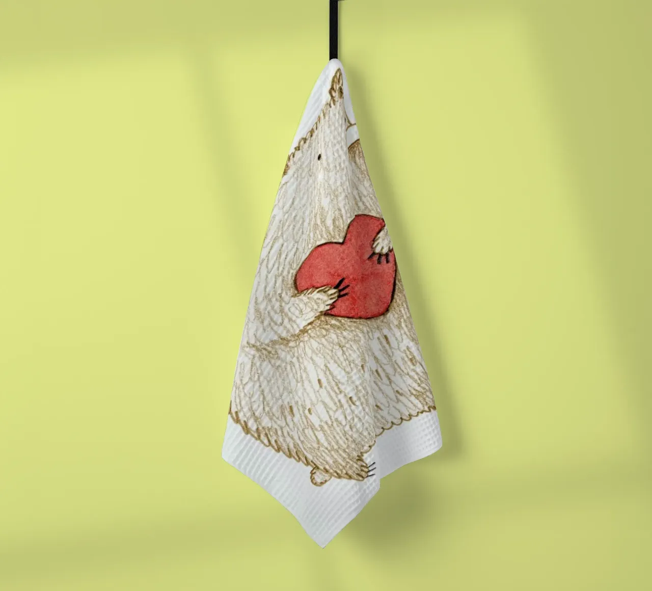 Bear With Heart canovaccio da cucina da Sophie Corrigan
