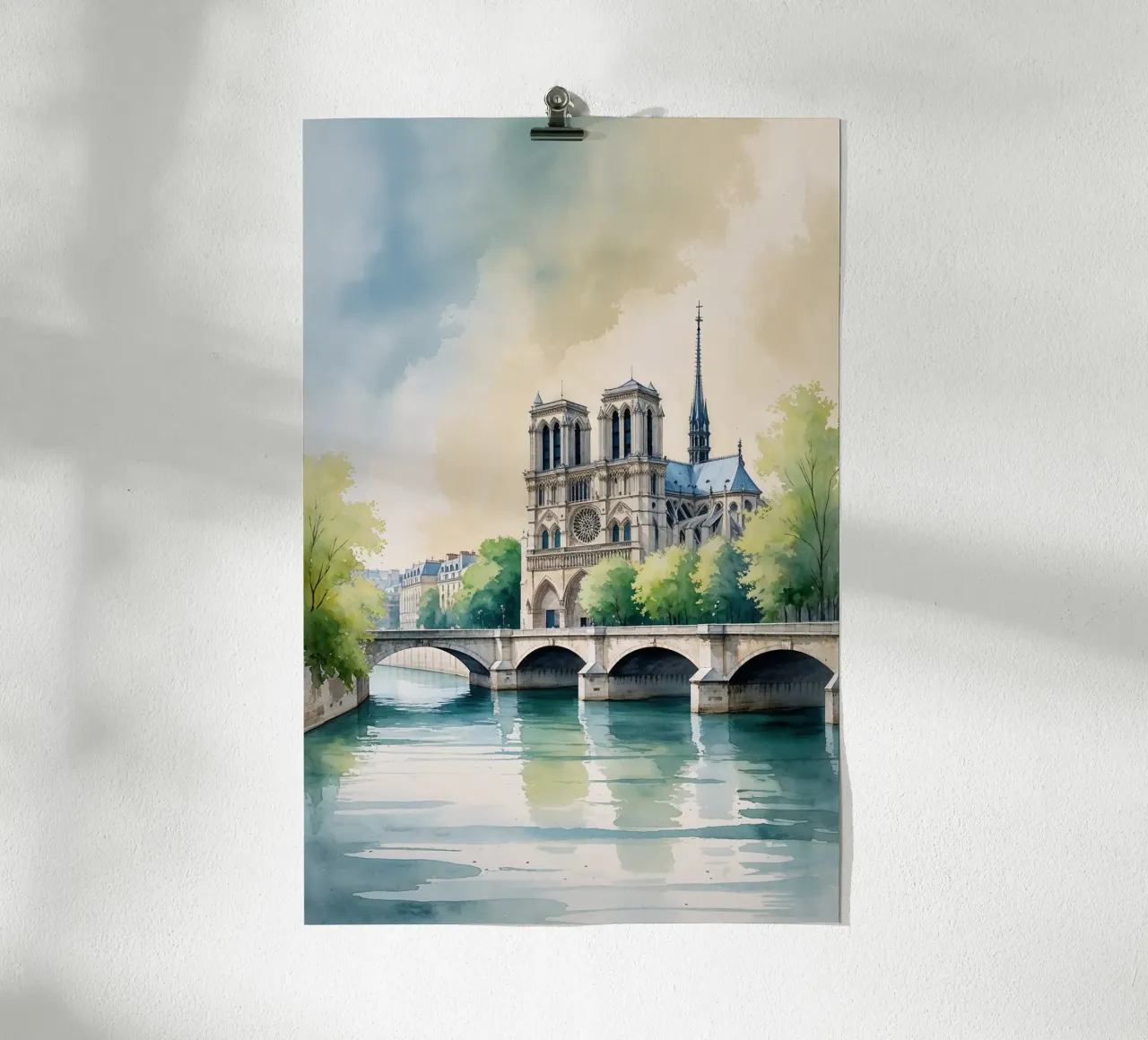 The Seine Beneath the Golden Glow poster da AlbertKlee