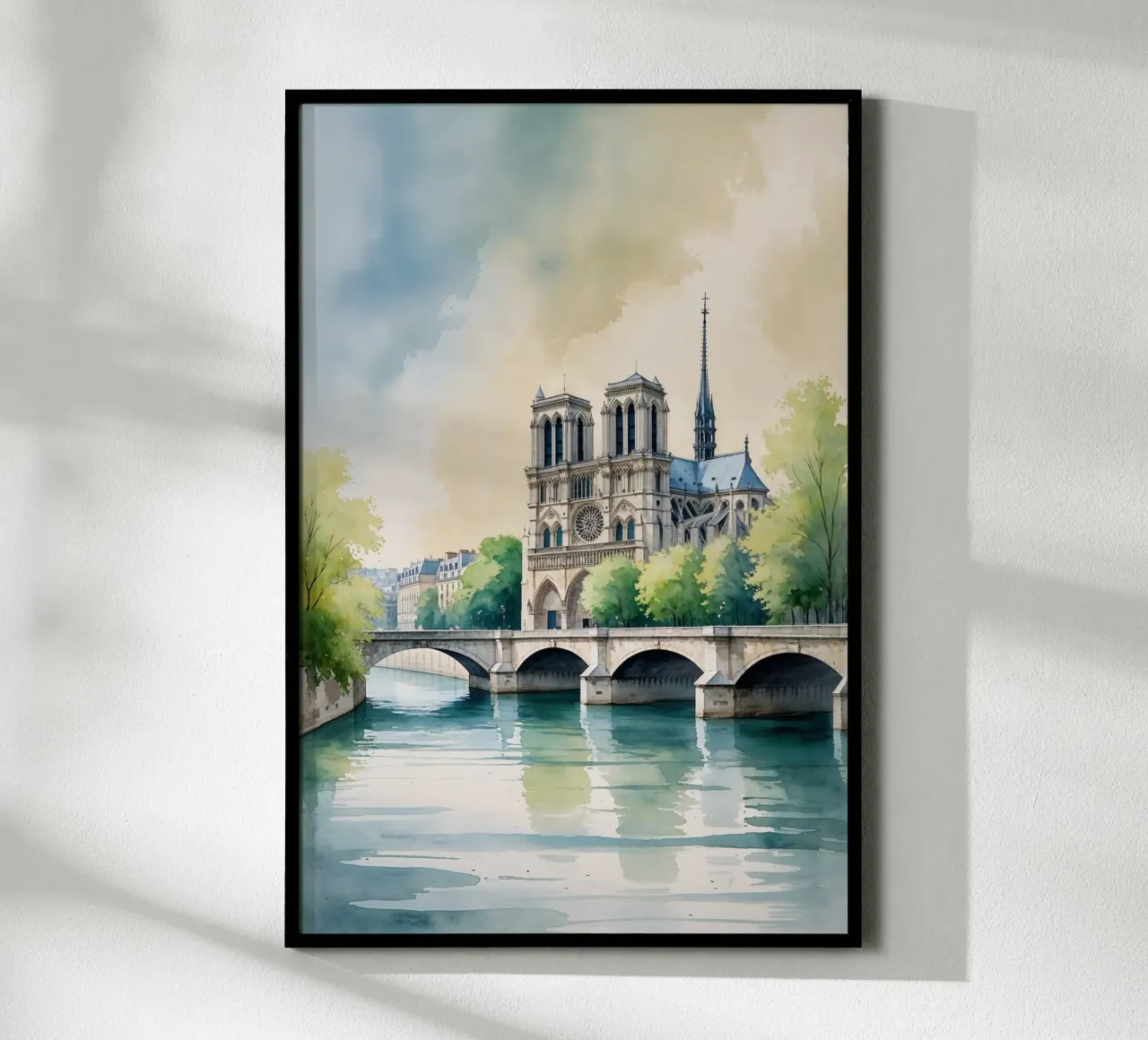 The Seine Beneath the Golden Glow poster da AlbertKlee