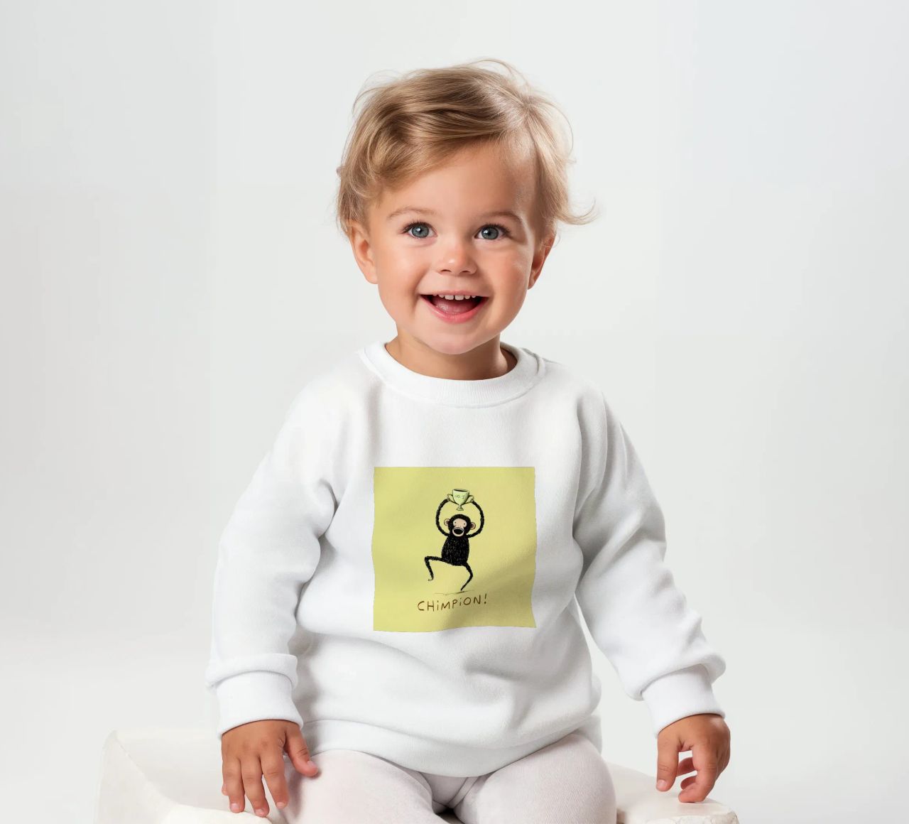 Chimpion felpa neonato da Sophie Corrigan