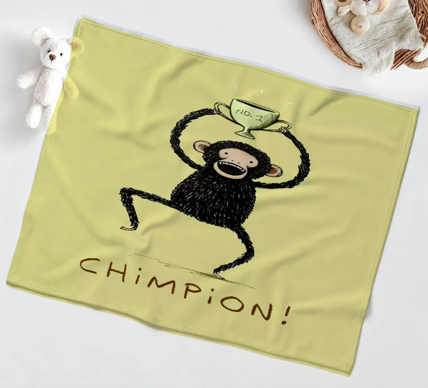 Chimpion Fleecedecke von Sophie Corrigan