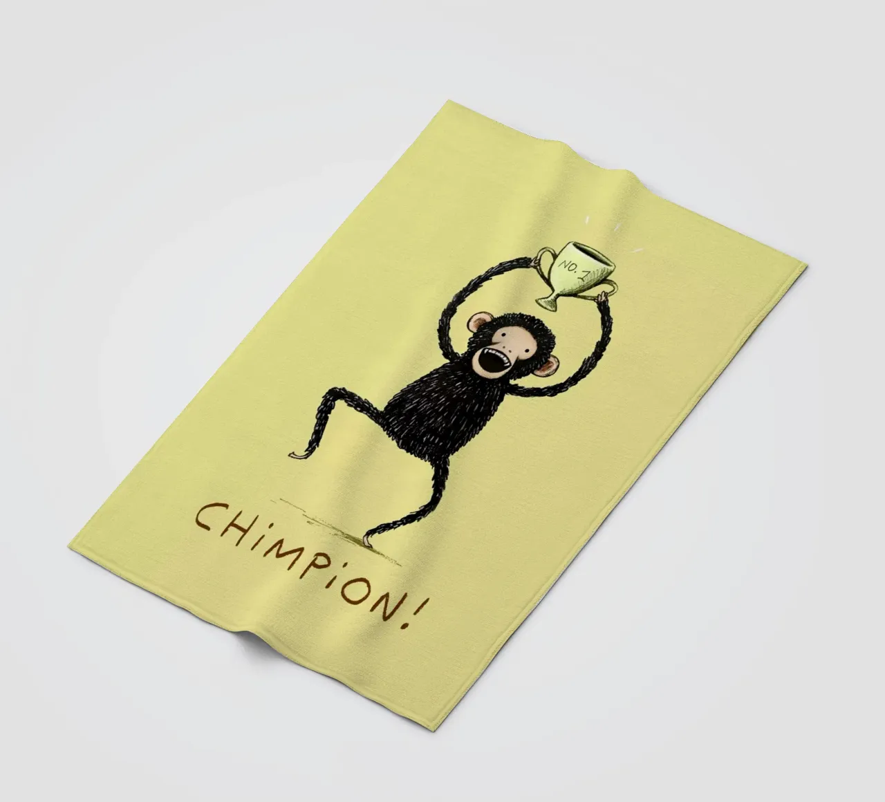 Chimpion fleecedeken van Sophie Corrigan