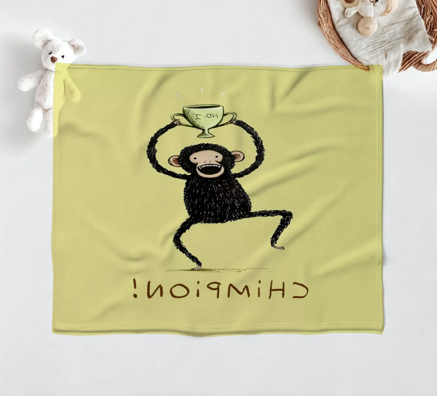 Chimpion Fleecedecke von Sophie Corrigan