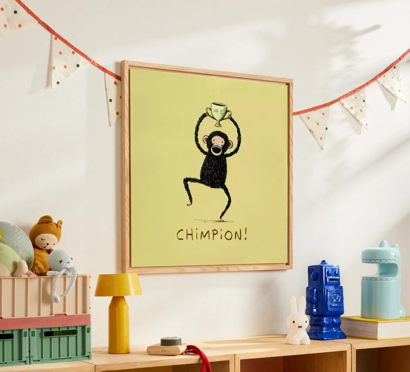 Chimpion Acryl-Glas von Sophie Corrigan