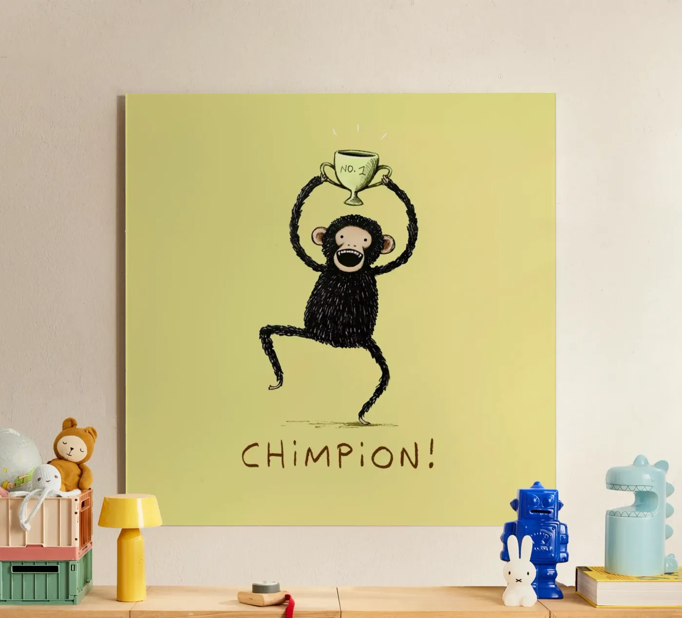 Chimpion Acryl-Glas von Sophie Corrigan