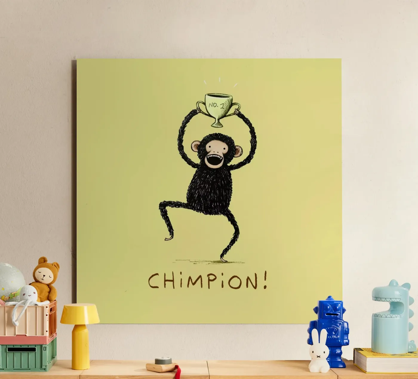 Chimpion alluminio dibond da Sophie Corrigan