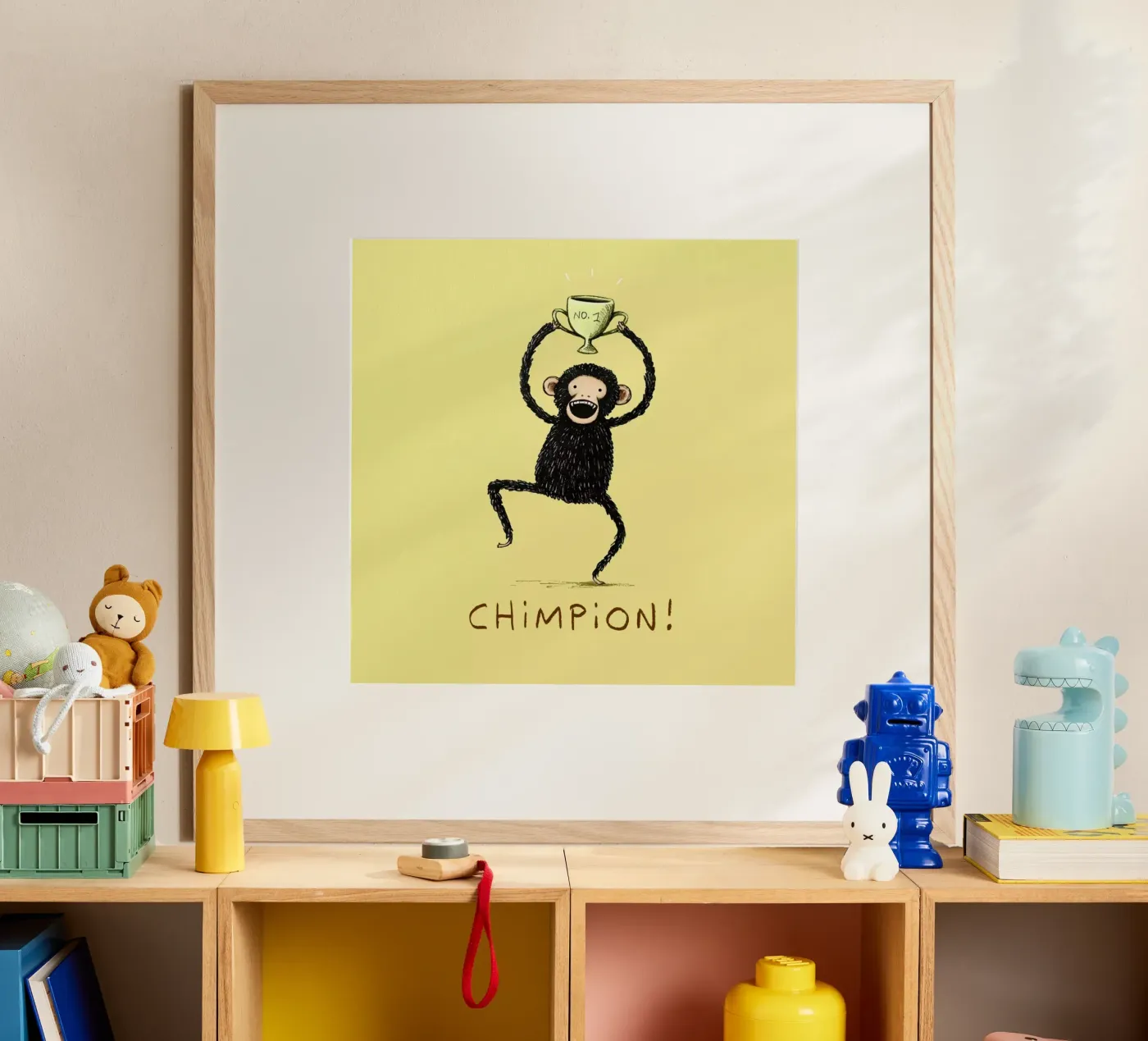 Chimpion poster by Sophie Corrigan