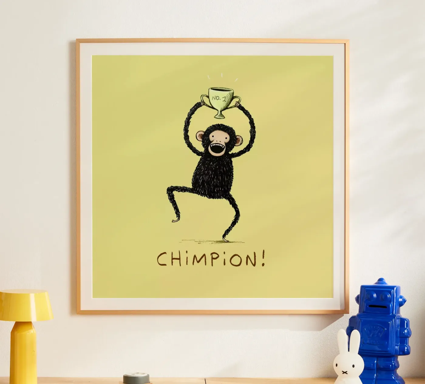 Chimpion poster van Sophie Corrigan