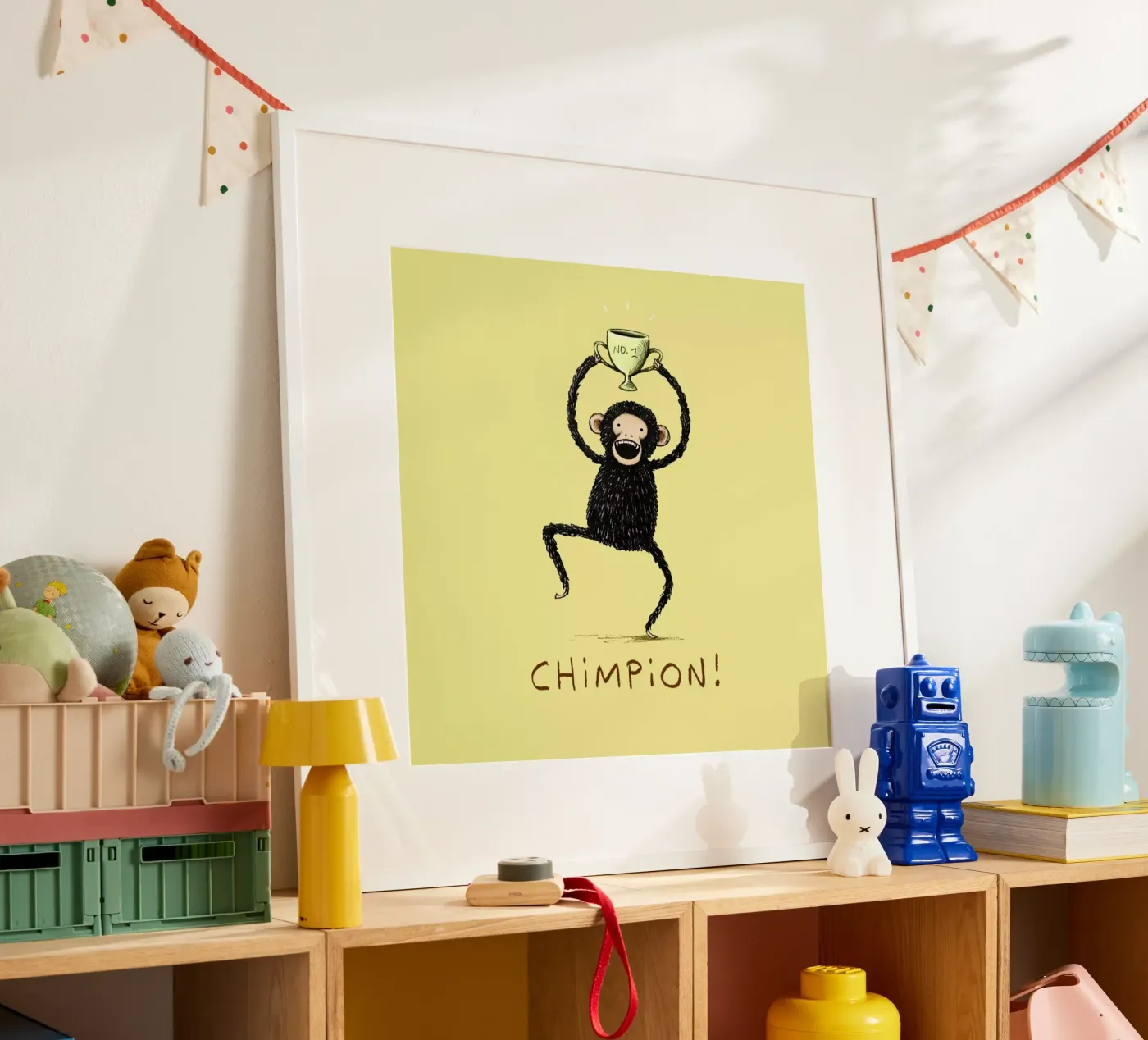 Chimpion poster van Sophie Corrigan