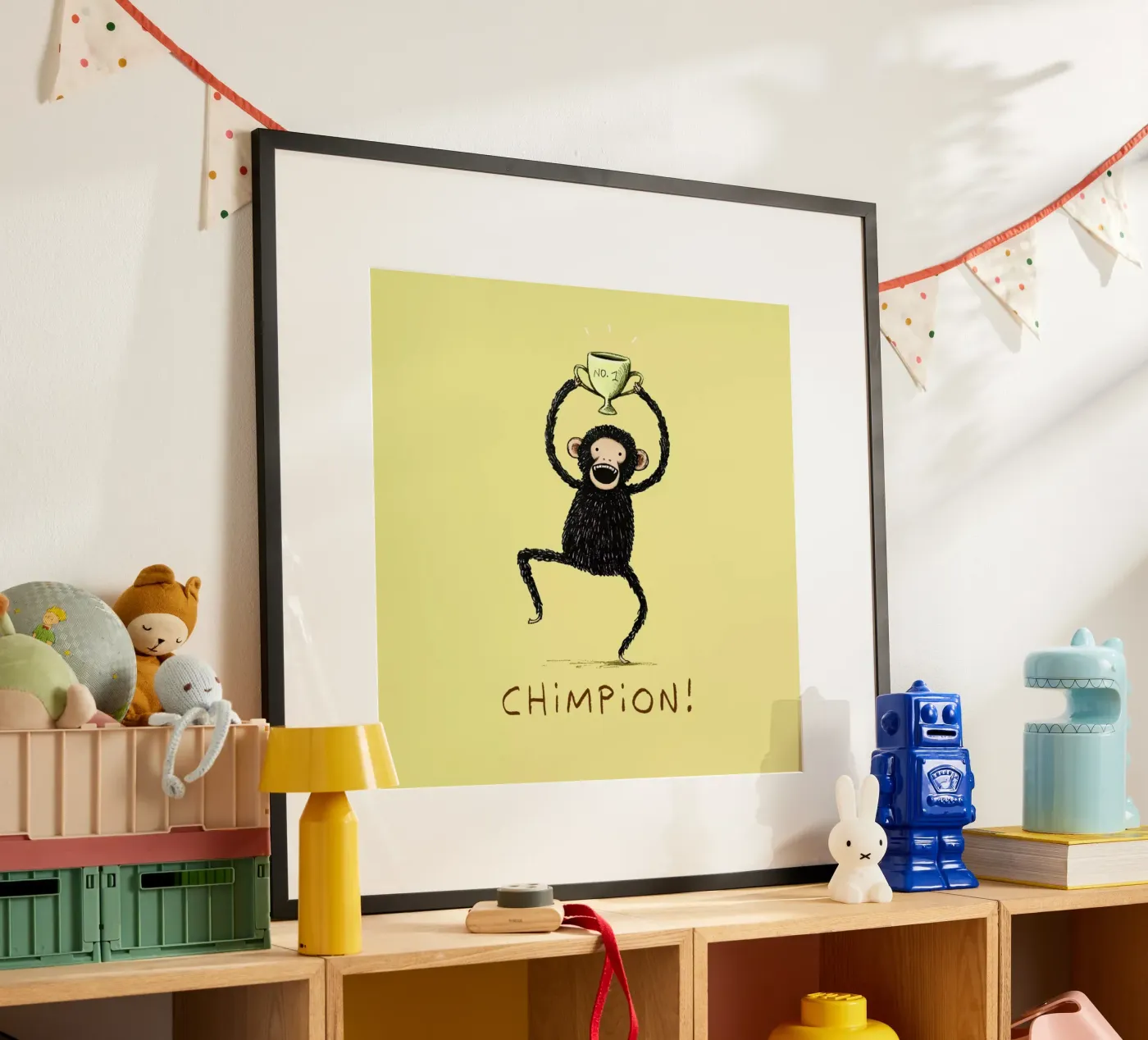 Chimpion poster van Sophie Corrigan