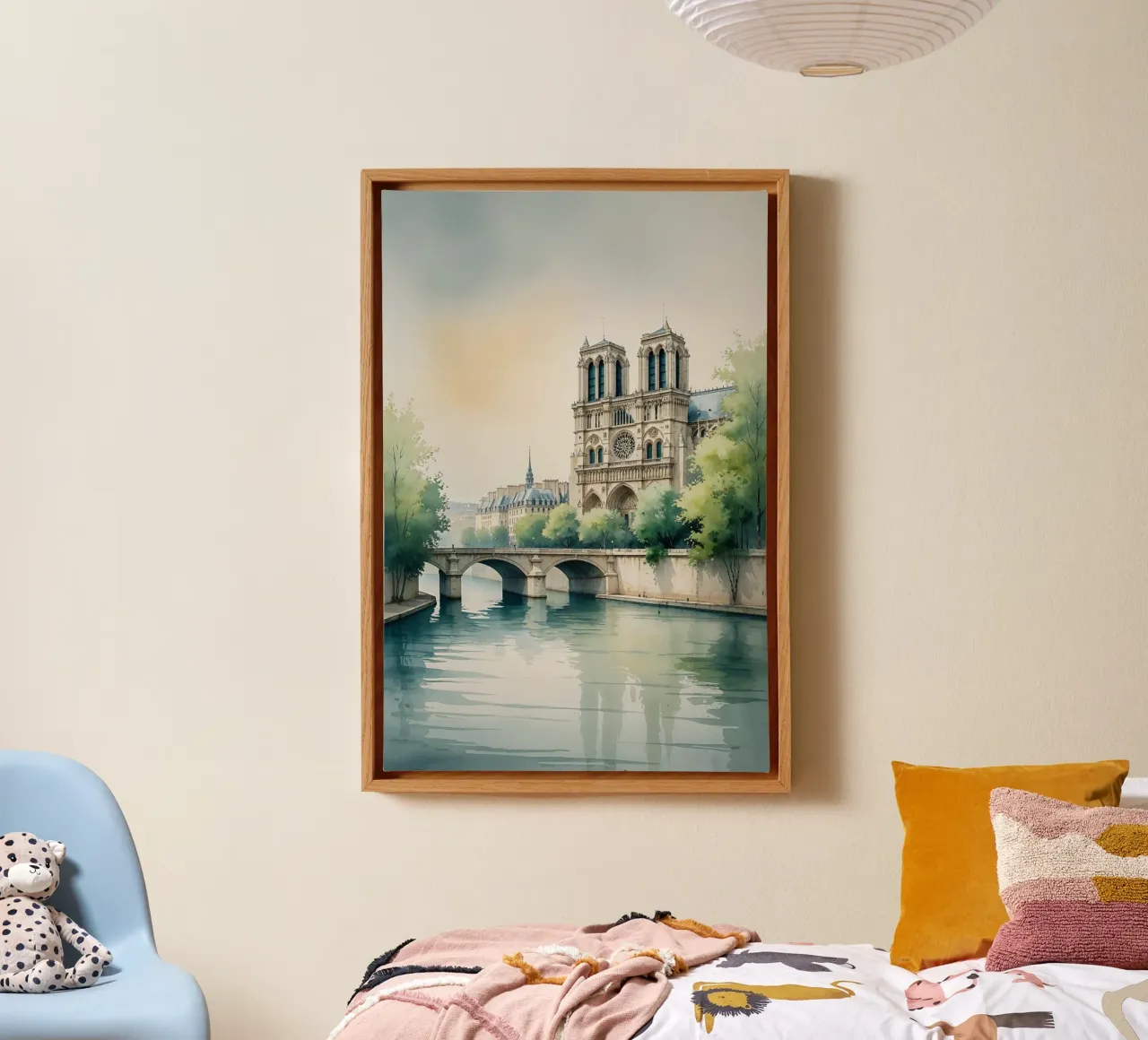Serene Reflections of Paris tela con Cornice a cassetta da AlbertKlee