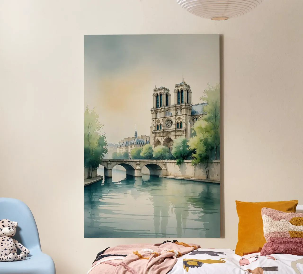 Serene Reflections of Paris tela con Cornice a cassetta da AlbertKlee