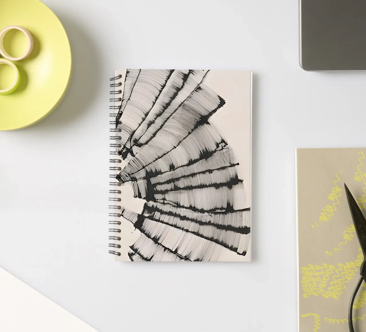Dancing stripes: Dynamic art for modern spaces spiral notebook by Kunst und Kontrast